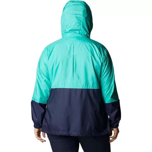imageColumbia Womens Flash Forward WindbreakerRegular Electric TurquoiseNocturnal