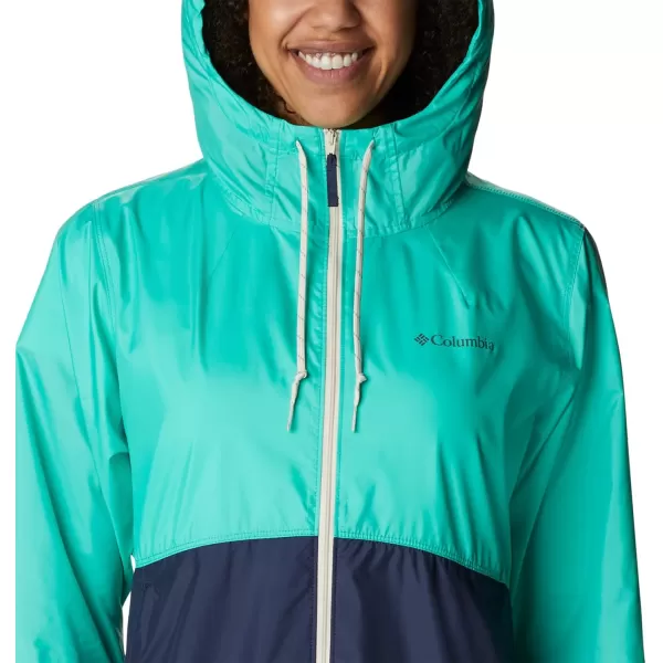 imageColumbia Womens Flash Forward WindbreakerRegular Electric TurquoiseNocturnal