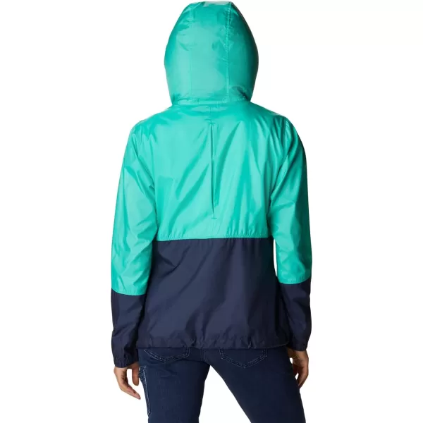 imageColumbia Womens Flash Forward WindbreakerRegular Electric TurquoiseNocturnal