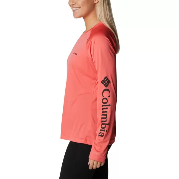 imageColumbia Womens Fork Stream Long Sleeve ShirtBlush PinkWhite Logo