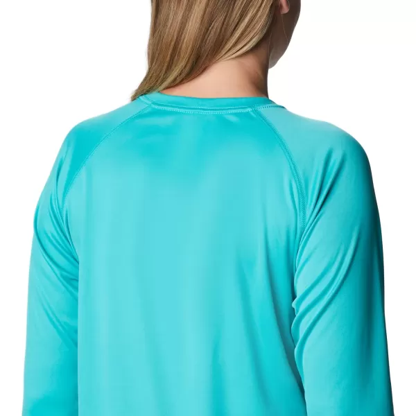 imageColumbia Womens Fork Stream Long Sleeve ShirtBright AquaNocturnal Graphic