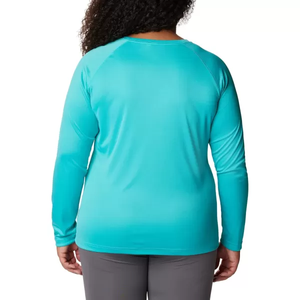 imageColumbia Womens Fork Stream Long Sleeve ShirtBright AquaNocturnal Graphic