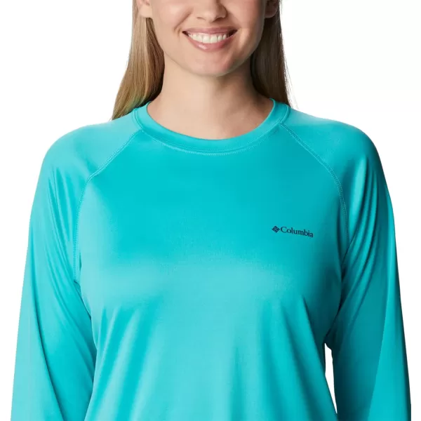 imageColumbia Womens Fork Stream Long Sleeve ShirtBright AquaNocturnal Graphic