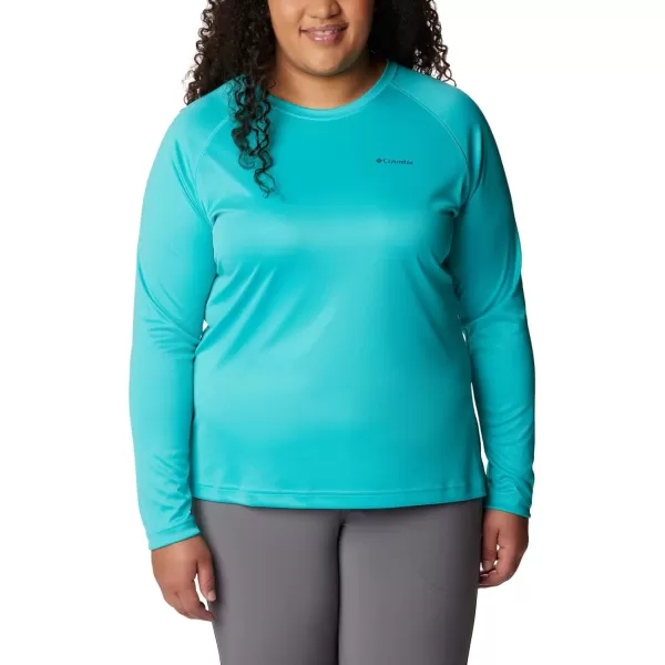 imageColumbia Womens Fork Stream Long Sleeve ShirtBright AquaNocturnal Graphic