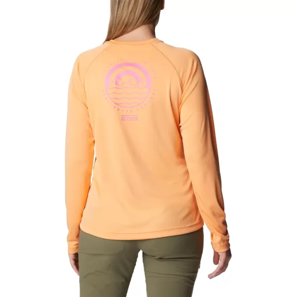 imageColumbia Womens Fork Stream Long Sleeve ShirtPeachWild Geranium Graphic