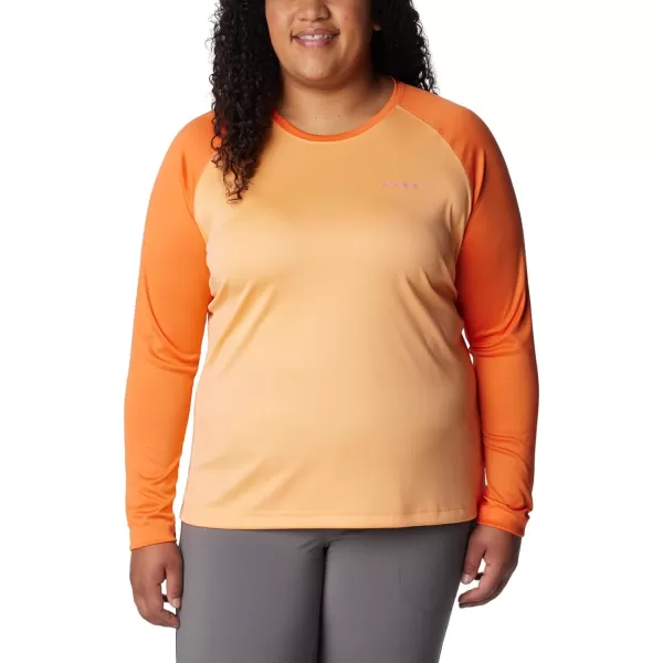 imageColumbia Womens Fork Stream Long Sleeve ShirtPeachWild Geranium Graphic
