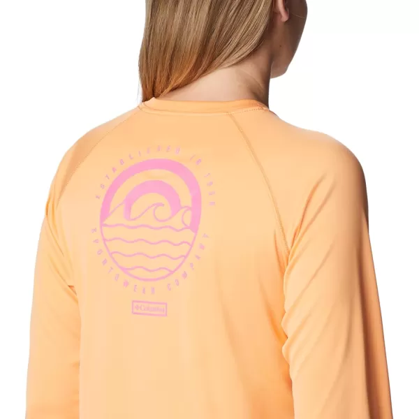 imageColumbia Womens Fork Stream Long Sleeve ShirtPeachWild Geranium Graphic