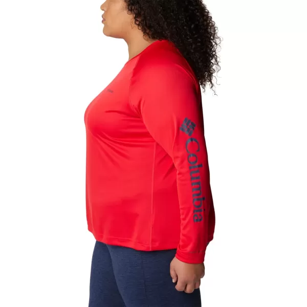 imageColumbia Womens Fork Stream Long Sleeve ShirtRed LilyNocturnal Logo
