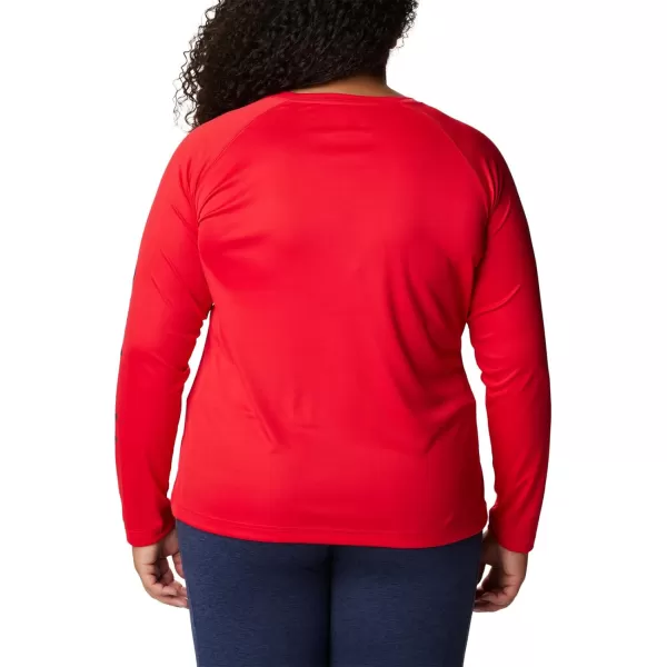 imageColumbia Womens Fork Stream Long Sleeve ShirtRed LilyNocturnal Logo