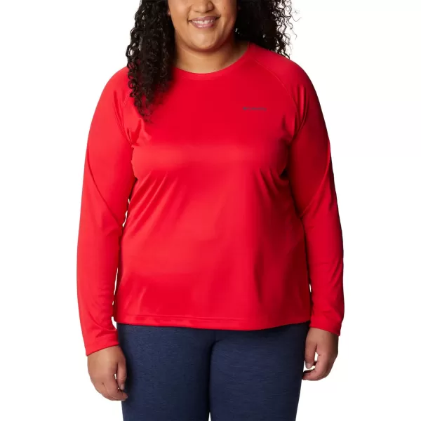 imageColumbia Womens Fork Stream Long Sleeve ShirtRed LilyNocturnal Logo
