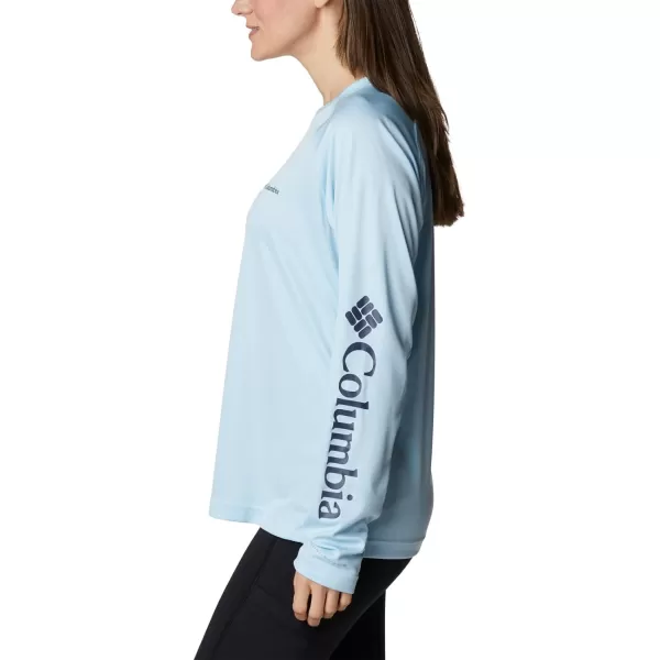 imageColumbia Womens Fork Stream Long Sleeve ShirtSpring BlueNocturnal Logo