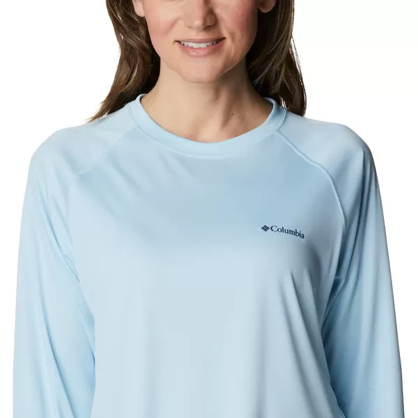 imageColumbia Womens Fork Stream Long Sleeve ShirtSpring BlueNocturnal Logo