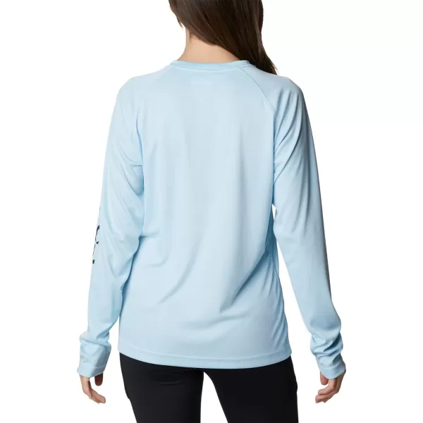 imageColumbia Womens Fork Stream Long Sleeve ShirtSpring BlueNocturnal Logo