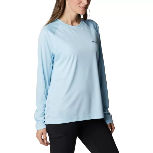 imageColumbia Womens Fork Stream Long Sleeve ShirtSpring BlueNocturnal Logo