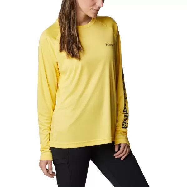 imageColumbia Womens Fork Stream Long Sleeve ShirtSun GlowNocturnal Logo
