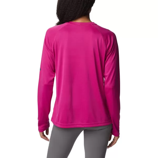 imageColumbia Womens Fork Stream Long Sleeve ShirtWild FuchsiaNocturnal Logo
