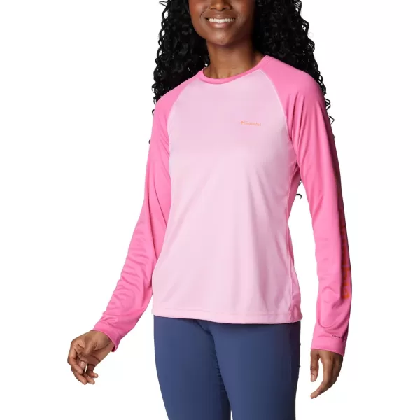 imageColumbia Womens Fork Stream Long Sleeve ShirtWild RoseSunset Orange Logo