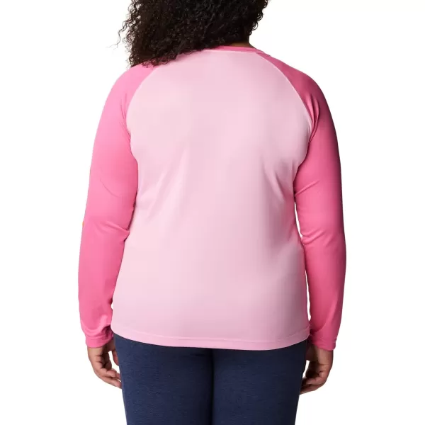 imageColumbia Womens Fork Stream Long Sleeve ShirtWild RoseSunset Orange Logo