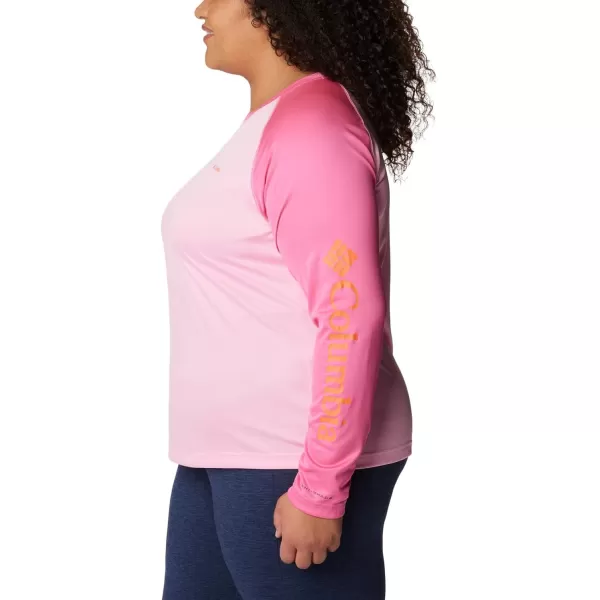 imageColumbia Womens Fork Stream Long Sleeve ShirtWild RoseSunset Orange Logo