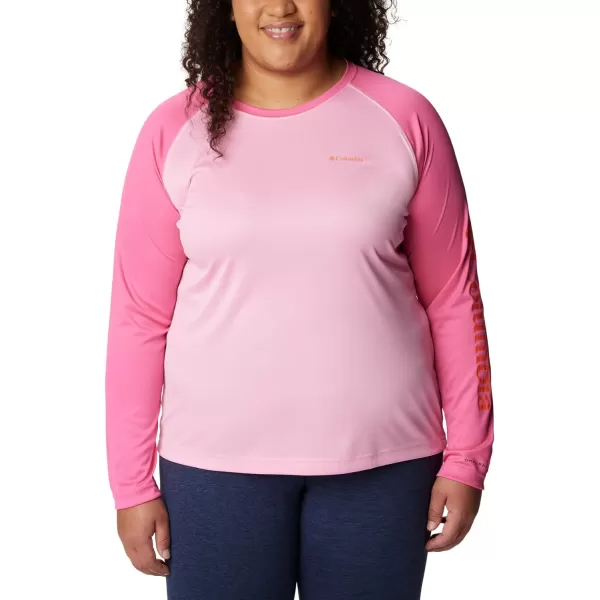 imageColumbia Womens Fork Stream Long Sleeve ShirtWild RoseSunset Orange Logo