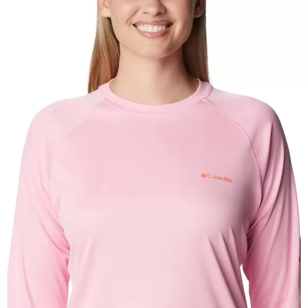 imageColumbia Womens Fork Stream Long Sleeve ShirtWild RoseSunset Orange Logo