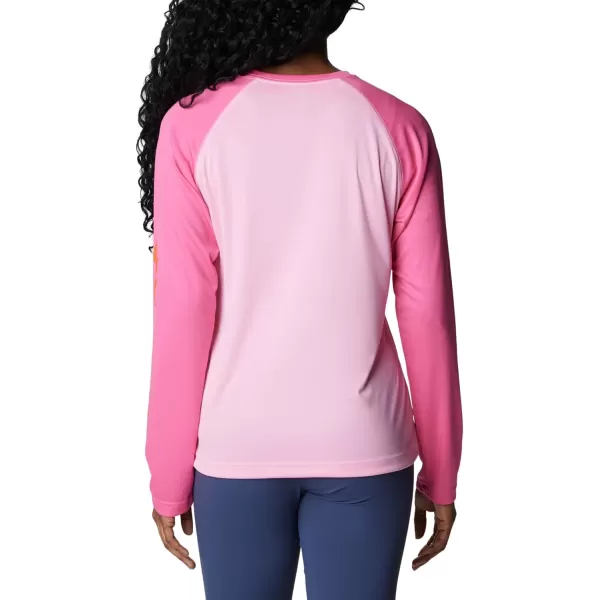imageColumbia Womens Fork Stream Long Sleeve ShirtWild RoseSunset Orange Logo