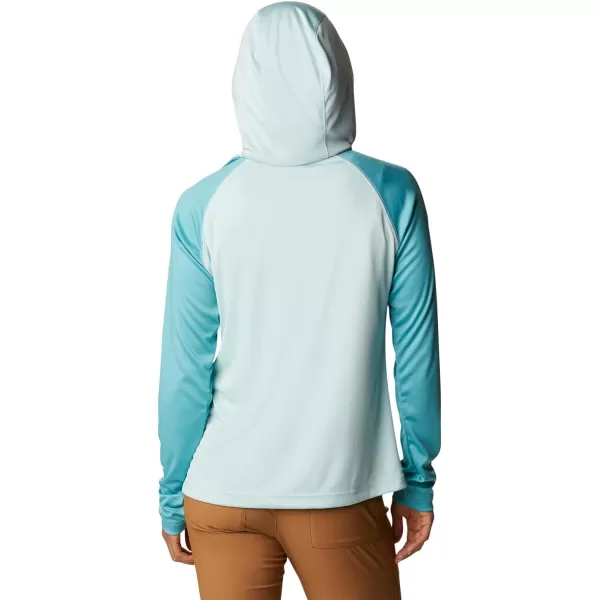 imageColumbia Womens Fork Stream Ls HoodieIcy MornSea WaveWhite Logo