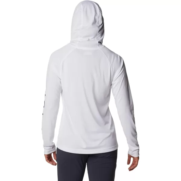imageColumbia Womens Fork Stream Ls HoodieWhiteDark Nocturnal Logo
