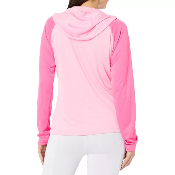 imageColumbia Womens Fork Stream Ls HoodieWild RoseWld GrnmSnst Orng Logo