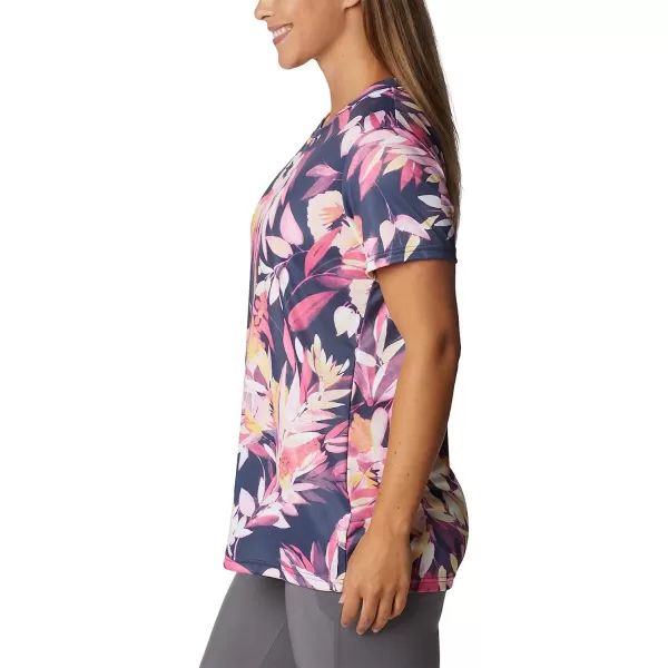 imageColumbia Womens Fork Stream Short Sleeve TeeWild GeraniumWisterian