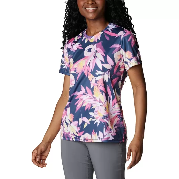imageColumbia Womens Fork Stream Short Sleeve TeeWild GeraniumWisterian
