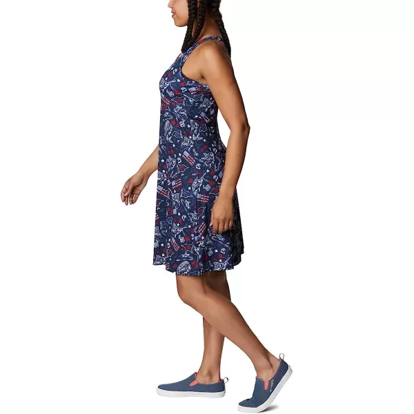 imageColumbia Womens Freezer Iii DressCollegiate Navy Americana Fishing Print