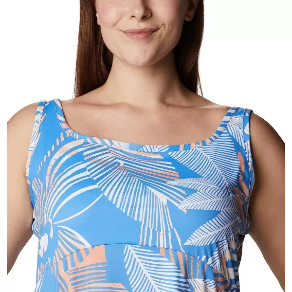 imageColumbia Womens Freezer Iii DressHarbor Blue Stencil Hibiscus Print