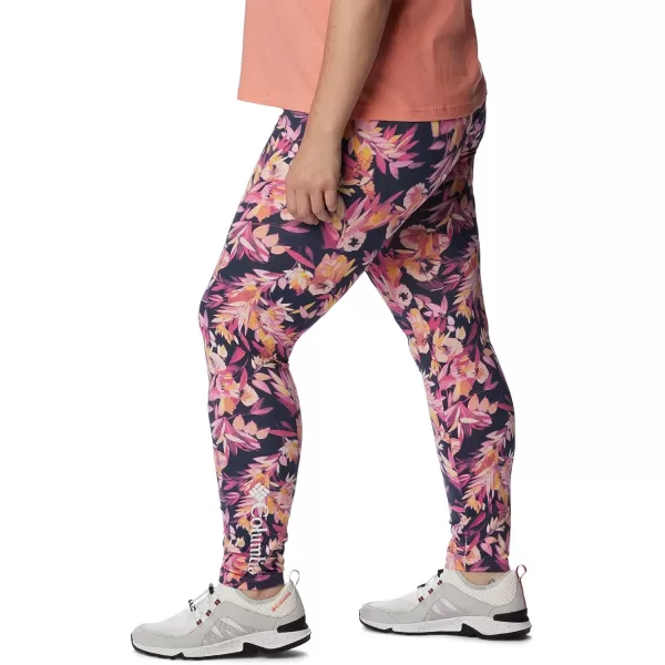 imageColumbia Womens Hike LeggingWild GeraniumWisterianWhite Logo