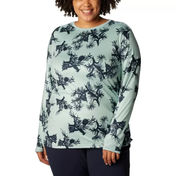 imageColumbia Womens Leslie Falls Long SleeveAqua Haze Pinecones