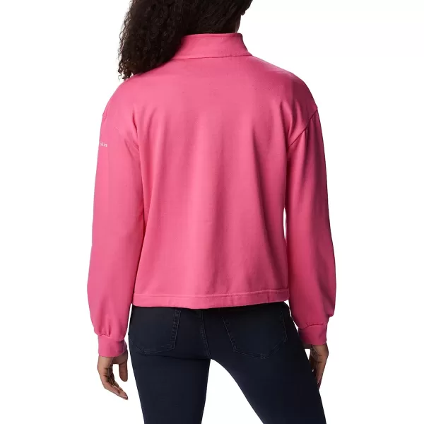 imageColumbia Womens Logo French Terry Half ZipWild GeraniumWild Rose Logo