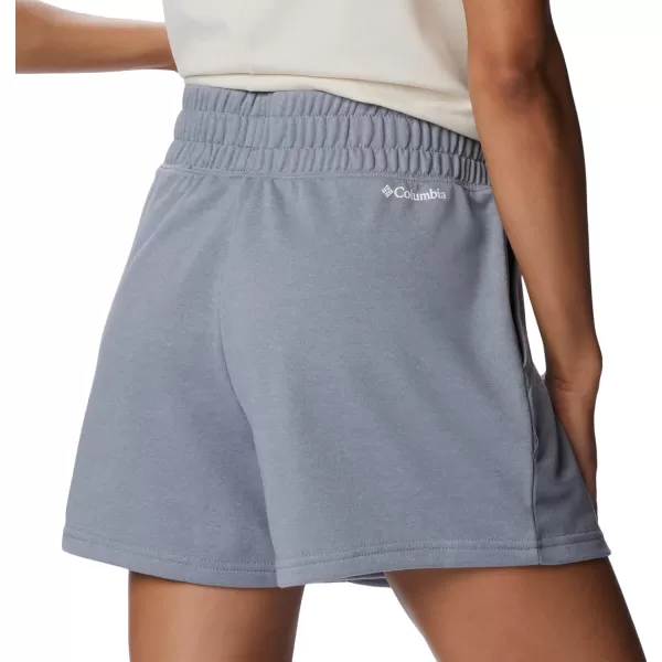 imageColumbia Womens Logo Iii French Terry ShortLight Grey HeatherWhite Logo