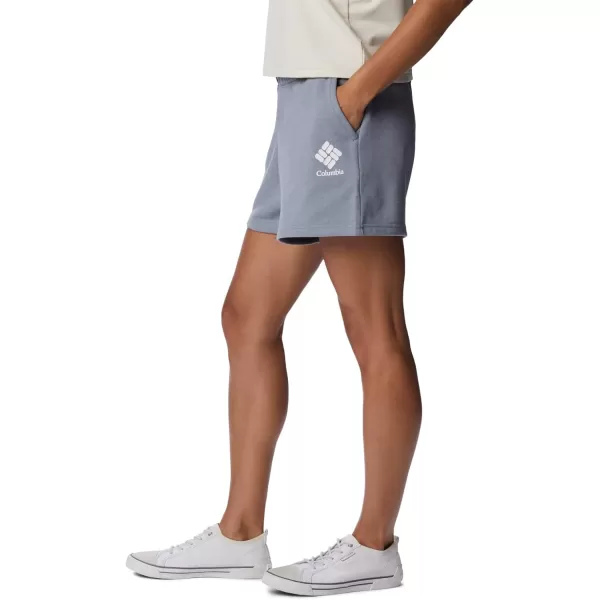 imageColumbia Womens Logo Iii French Terry ShortLight Grey HeatherWhite Logo