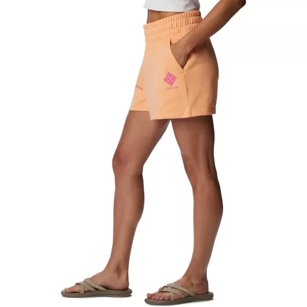 imageColumbia Womens Logo Iii French Terry ShortPeachWild Geranium Logo