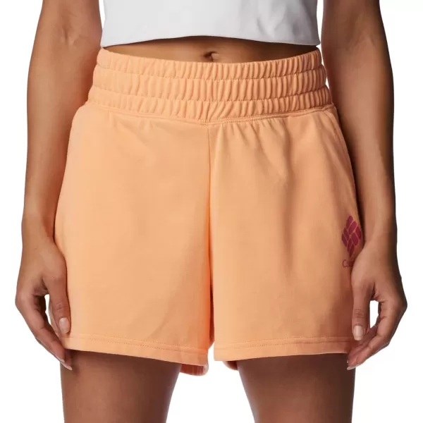 imageColumbia Womens Logo Iii French Terry ShortPeachWild Geranium Logo