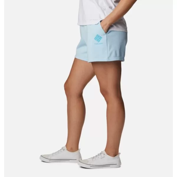 imageColumbia Womens Logo Iii French Terry ShortSpring BlueAtoll Logo