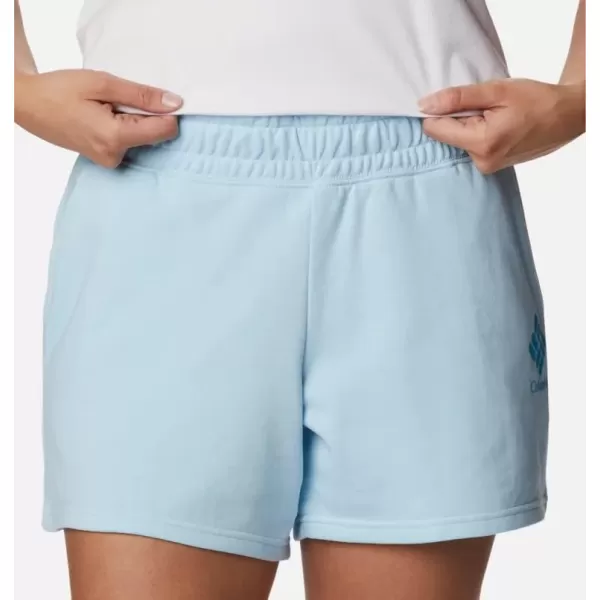imageColumbia Womens Logo Iii French Terry ShortSpring BlueAtoll Logo