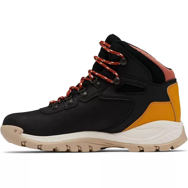 imageColumbia Womens Newton Ridge Lightweight Waterproof Shoe Hiking BootBlack Golden Yellow