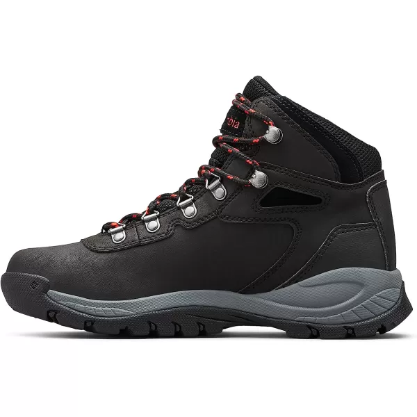 imageColumbia Womens Newton Ridge Lightweight Waterproof Shoe Hiking BootBlack Poppy Red
