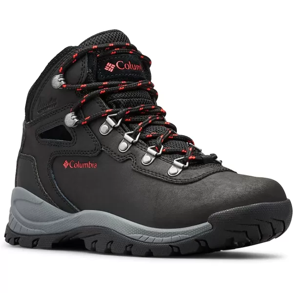 imageColumbia Womens Newton Ridge Lightweight Waterproof Shoe Hiking BootBlack Poppy Red
