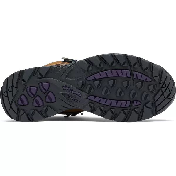 imageColumbia Womens Newton Ridge Lightweight Waterproof Shoe Hiking BootLight Brown Cyber Purple
