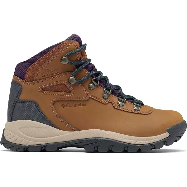 imageColumbia Womens Newton Ridge Lightweight Waterproof Shoe Hiking BootLight Brown Cyber Purple