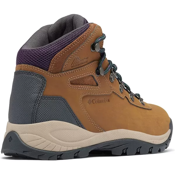 imageColumbia Womens Newton Ridge Lightweight Waterproof Shoe Hiking BootLight Brown Cyber Purple