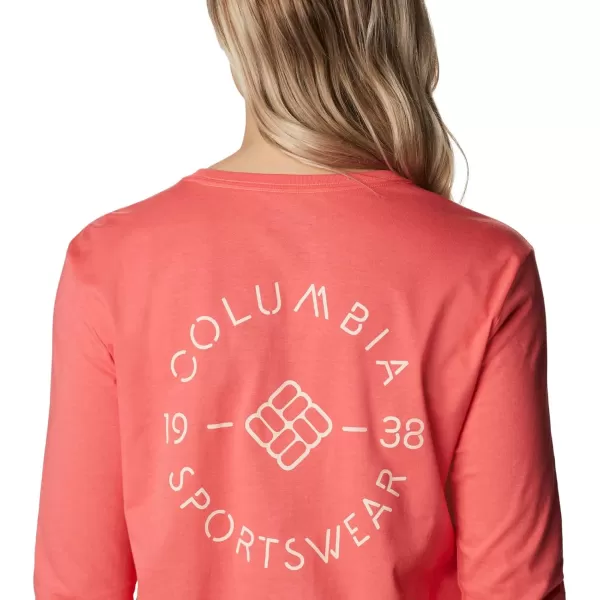 imageColumbia Womens North Cascades Back Graphic Long Sleeve TeeBlush PinkStamp Stencil