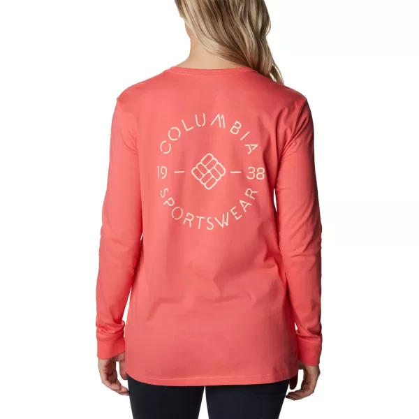 imageColumbia Womens North Cascades Back Graphic Long Sleeve TeeBlush PinkStamp Stencil